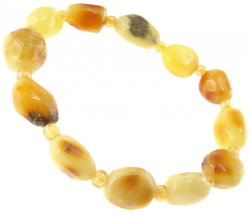 Yellow amber bracelet